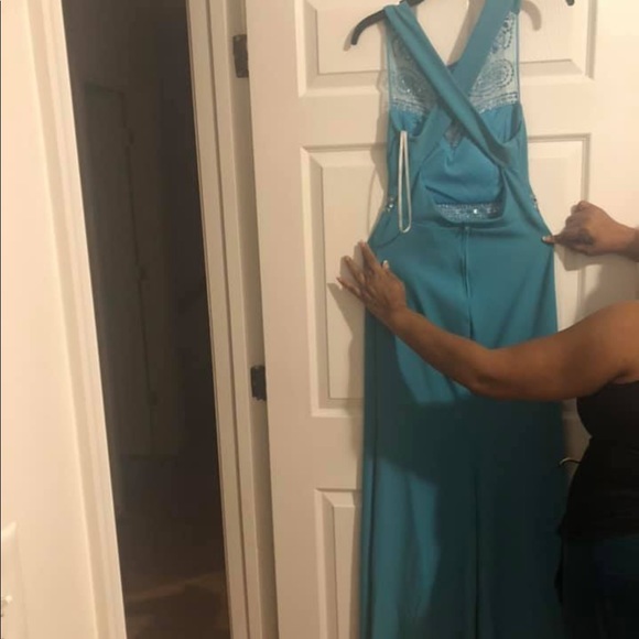 Teal Prom Dress - Picture 3 of 3